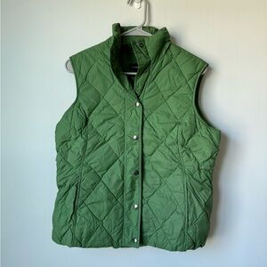 Lands' End Quilted Green Vest